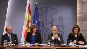	Un momento de la rueda de prensa posterior al Consejo de Ministros