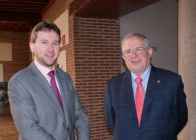 Javier Lacalle, Alcalde de Burgos, y Martín Llanas, Alcalde de Épila, Vicepresidente y Presidente, respectivamente, de la Comisión de Desarrollo Económico y Empleo 
